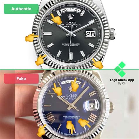 rolex day date gold real vs fake|rolex day date homage.